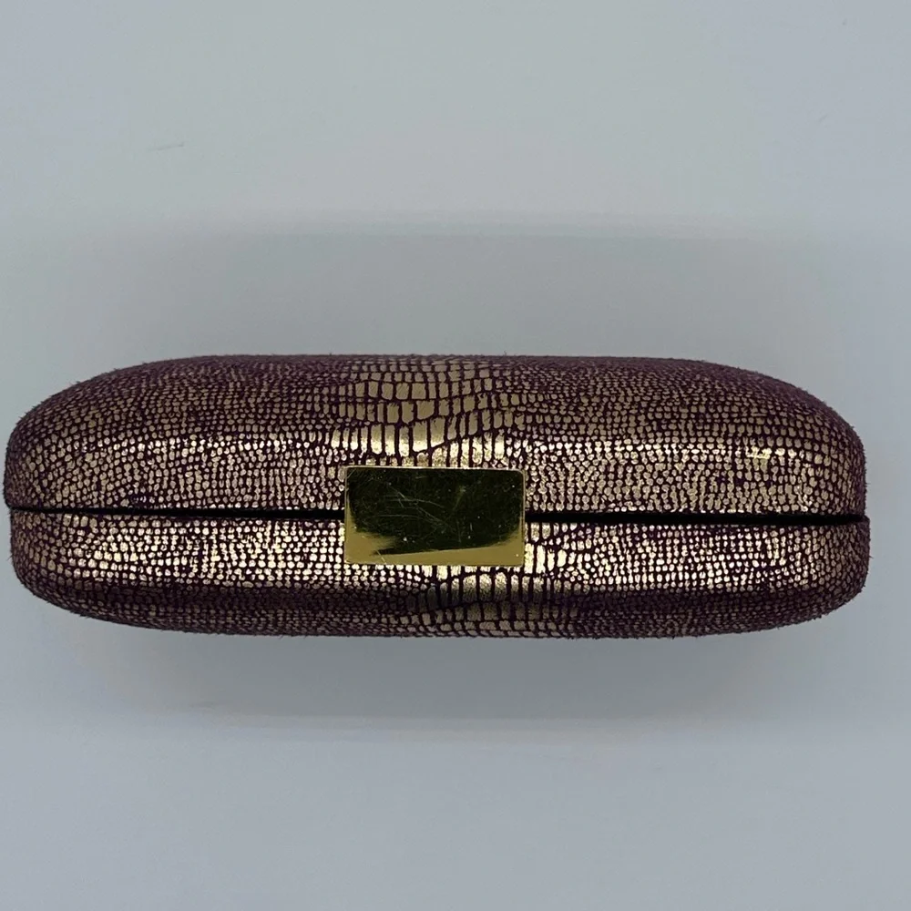 TARTE Hard Clutch Bag Gold and Deep Purple - Picture 3 of 8